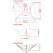 Cuba de Apoio Retangular C01 Para Banheiro Lux L38 Vermelho - Lyam Decor