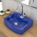 Cuba de Apoio Retangular C01 Para Banheiro RT41 Aria Azul Escuro - Lyam Decor