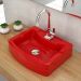Cuba de Apoio Retangular C01 Para Banheiro RT41 Aria Vermelho - Lyam Decor