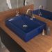 Cuba de Apoio Retangular C01 Para Banheiro RT49 Azul Escuro - Lyam Decor