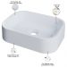 Cuba de Apoio Retangular Para Banheiro Lavabo C01 BR37W Branco - Lyam