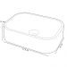 Cuba de Apoio Retangular Para Banheiro Lavabo C01 BR37W Branco - Lyam