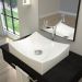 Cuba de Apoio Retangular Para Banheiro Lavabo C01 ML44W Branco - Lyam Decor