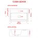 Cuba de Apoio Retangular Para Banheiro Lavabo C01 Q450 Branco - Lyam Decor