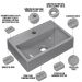 Cuba de Apoio Retangular Para Banheiro Lavabo C01 Q450 Cinza - Lyam Decor