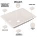 Cuba de Apoio Retangular Para Banheiro Lavabo C01 RT45 Bege - Lyam Decor
