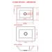 Cuba de Apoio Retangular Para Banheiro Lavabo C01 RT45 Bege - Lyam Decor