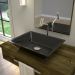 Cuba de Apoio Retangular Para Banheiro Lavabo C01 RT45 Preto - Lyam Decor