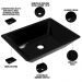 Cuba de Apoio Retangular Para Banheiro Lavabo C01 RT45 Preto - Lyam Decor