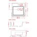 Cuba de Semi Encaixe C01 Quadrada Para Banheiro XQ395 Branco - Lyam Decor