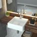 Cuba de Semi Encaixe Quadrada C01 Para Banheiro XQ355 Branco - Lyam Decor