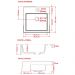 Cuba de Semi Encaixe Quadrada C01 Para Banheiro XQ355 Preto Brilho - Lyam Decor