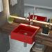 Cuba de Semi Encaixe Quadrada C01 Para Banheiro XQ355 Vermelho - Lyam Decor