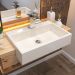 Cuba de Semi Encaixe Retangular C01 Para Banheiro XRT55 Bege - Lyam Decor
