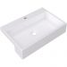 Cuba de Semi Encaixe Retangular Para Banheiro XRT55 C01 Branco - Lyam Decor