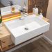 Cuba de Semi Encaixe Retangular Para Banheiro XRT55 C01 Branco - Lyam Decor