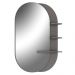 Espelho Decorativo Para Banheiro 70 cm Com Prateleiras Vicenza B06 Magneto Nogal - Lyam Decor