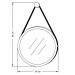 Espelho Decorativo Redondo 54 cm com Alça Adnet B01 Escandinavo Preto - Lyam Decor
