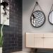 Espelho Decorativo Redondo 67cm com Alça Adnet B01 Escandinavo Preto - Lyam Decor