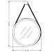 Espelho Decorativo Redondo 67cm com Alça Adnet B01 Escandinavo Preto - Lyam Decor
