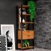 Estante 5 Prateleiras 02 Gavetas Escritório Trend D03 185x73 cm Freijó Preto Fosco - Lyam Decor