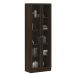 Estante Escritório Home Office 2 Portas De Vidro 4 Prateleiras Cannes 171cm T01 Rústico - Lyam Decor