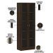 Estante Escritório Home Office 2 Portas De Vidro 4 Prateleiras Cannes 171cm T01 Rústico - Lyam Decor