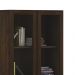 Estante Escritório Home Office 2 Portas De Vidro 4 Prateleiras Cannes 171cm T01 Rústico - Lyam Decor
