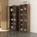 Estante Escritório Home Office 2 Portas De Vidro 4 Prateleiras Cannes 171x59 T01 Nogal - Lyam Decor