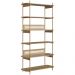 Estante Livreiro Multiuso 6 Prateleiras Industrial Indy A03 Hanover Dourado - Lyam Decor