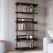 Estante Livreiro Multiuso 6 Prateleiras Industrial Indy A03 Nero Dourado - Lyam Decor