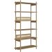 Estante Livreiro Multiuso 6 Prateleiras Pés Madeira Moss A03 Hanover Roble - Lyam Decor