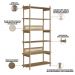 Estante Livreiro Multiuso 6 Prateleiras Pés Madeira Moss A03 Hanover Roble - Lyam Decor