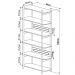 Estante Livreiro Multiuso 6 Prateleiras Pés Madeira Moss A03 Hanover Roble - Lyam Decor