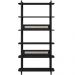 Estante Livreiro Multiuso 6 Prateleiras Pés Madeira Moss A03 Nero Preto - Lyam Decor
