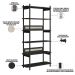 Estante Livreiro Multiuso 6 Prateleiras Pés Madeira Moss A03 Nero Preto - Lyam Decor