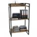 Estante Multiuso 3 Prateleiras Escritório Estilo Industrial Form C01 104x60 cm Carvalho - Lyam Decor
