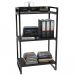 Estante Multiuso 3 Prateleiras Escritório Estilo Industrial Form C01 104x60 cm Preto Onix - Lyam Decor