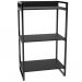 Estante Multiuso 3 Prateleiras Escritório Estilo Industrial Form C01 104x60 cm Preto Onix - Lyam Decor