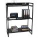 Estante Multiuso 3 Prateleiras Escritório Estilo Industrial Form C01 104x80 cm Preto Onix - Lyam Decor