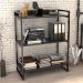 Estante Multiuso 3 Prateleiras Escritório Estilo Industrial Form C01 104x80 cm Preto Onix - Lyam Decor