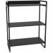 Estante Multiuso 3 Prateleiras Escritório Estilo Industrial Form C01 104x80 cm Preto Onix - Lyam Decor