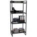 Estante Multiuso 4 Prateleiras Escritório Estilo Industrial Form C01 146x60 cm Preto Onix - Lyam Decor