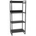 Estante Multiuso 4 Prateleiras Escritório Estilo Industrial Form C01 146x60 cm Preto Onix - Lyam Decor