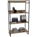 Estante Multiuso 4 Prateleiras Escritório Estilo Industrial Form C01 146x80 cm Carvalho - Lyam Decor