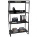 Estante Multiuso 4 Prateleiras Escritório Estilo Industrial Form C01 146x80 cm Preto Onix - Lyam Decor