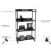 Estante Multiuso 4 Prateleiras Escritório Estilo Industrial Form C01 146x80 cm Preto Onix - Lyam Decor