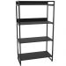 Estante Multiuso 4 Prateleiras Escritório Estilo Industrial Form C01 146x80 cm Preto Onix - Lyam Decor