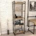 Estante Multiuso 5 Prateleiras Escritório Estilo Industrial Form C01 187x60 cm Carvalho - Lyam Decor