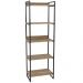 Estante Multiuso 5 Prateleiras Escritório Estilo Industrial Form C01 187x60 cm Carvalho - Lyam Decor